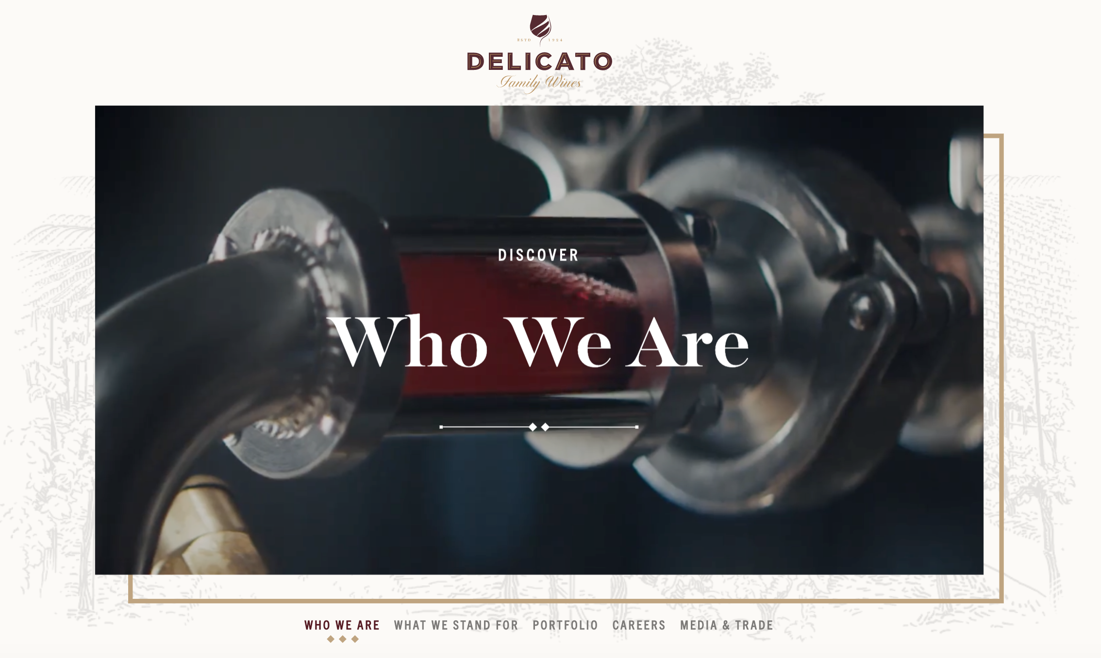 Vega Digital Awards Winner - Delicato Family Wines, Corporate Website Refresh , Affinity Creative Group