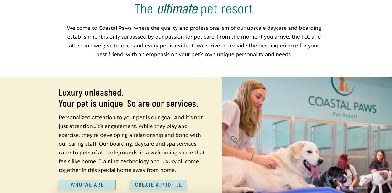 Vega Digital Awards Winner - Coastal Paws Pet Resort , LHWH Advertising & PR