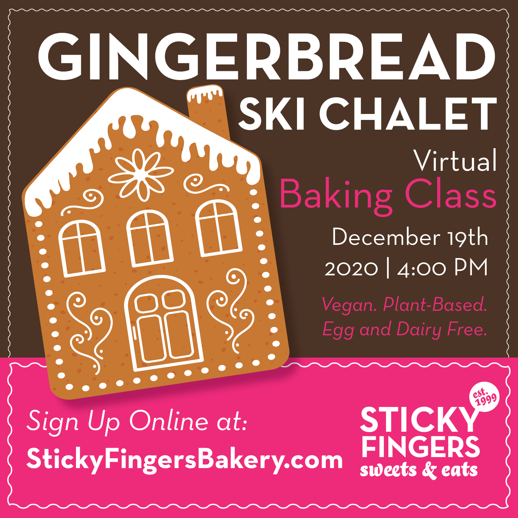 Vega Digital Awards Winner - Sticky Fingers Bakery Online Baking Classes Social Images, Wetherbee Creative & Web LLC
