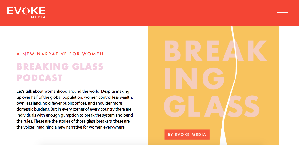 Vega Digital Awards Winner - Breaking Glass Podcast | Changing the Narrative for Women, One K Creative