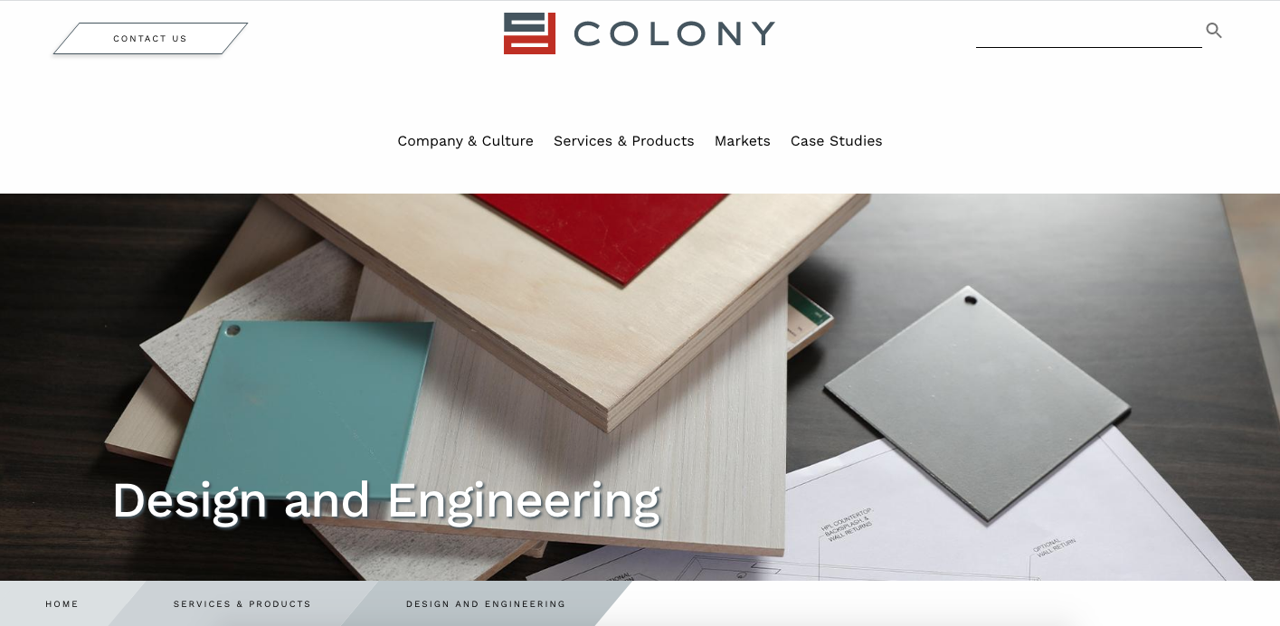 Vega Digital Awards Winner - Colony Display - Website Redesign, Clarity Partners, LLC
