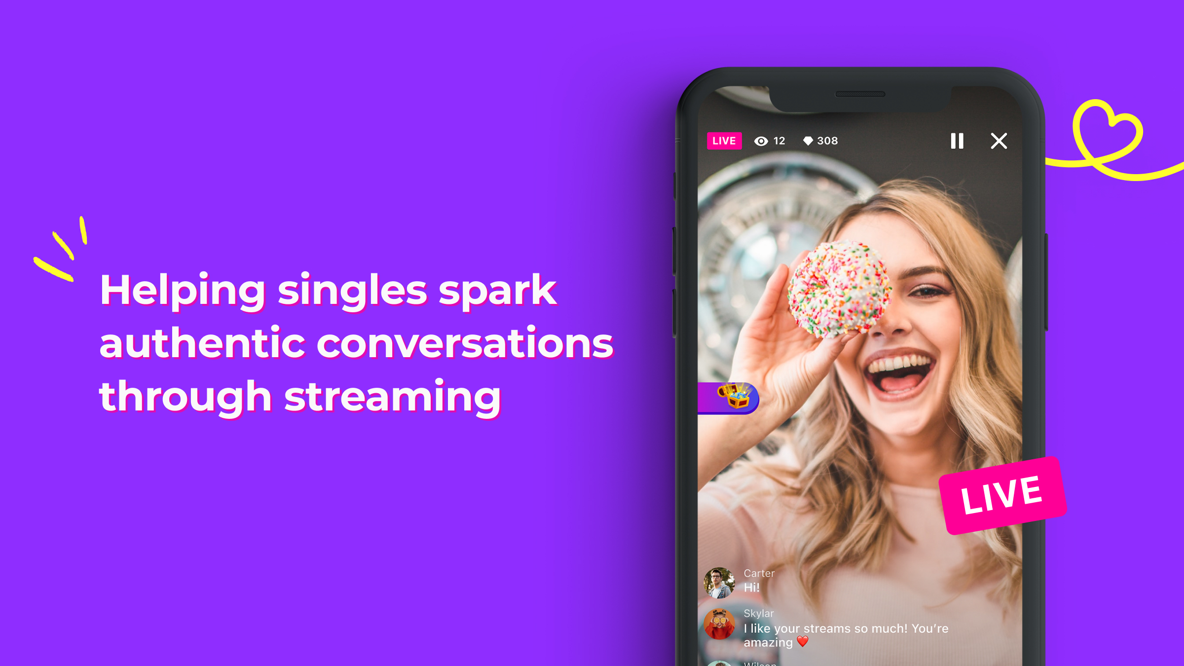 Vega Digital Awards Winner - Hily Dating App: Stream Live. Connect. Date., Hily