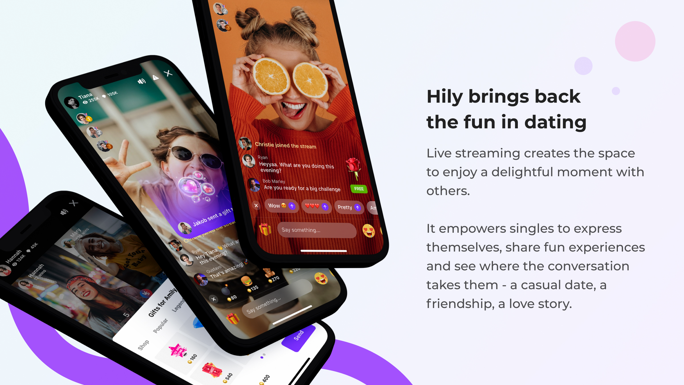 Vega Digital Awards Winner - Hily Dating App: Stream Live. Connect. Date., Hily
