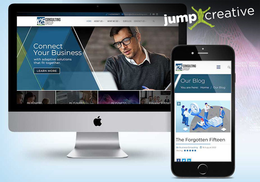 Vega Digital Awards Winner - 425 Consulting Website, Jump Creative