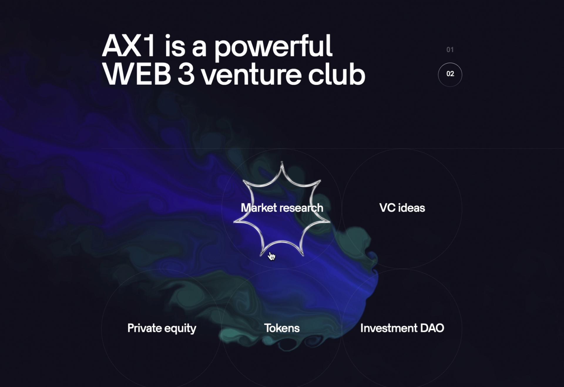 Vega Digital Awards Winner - AX1 venture club, Design with Alice K