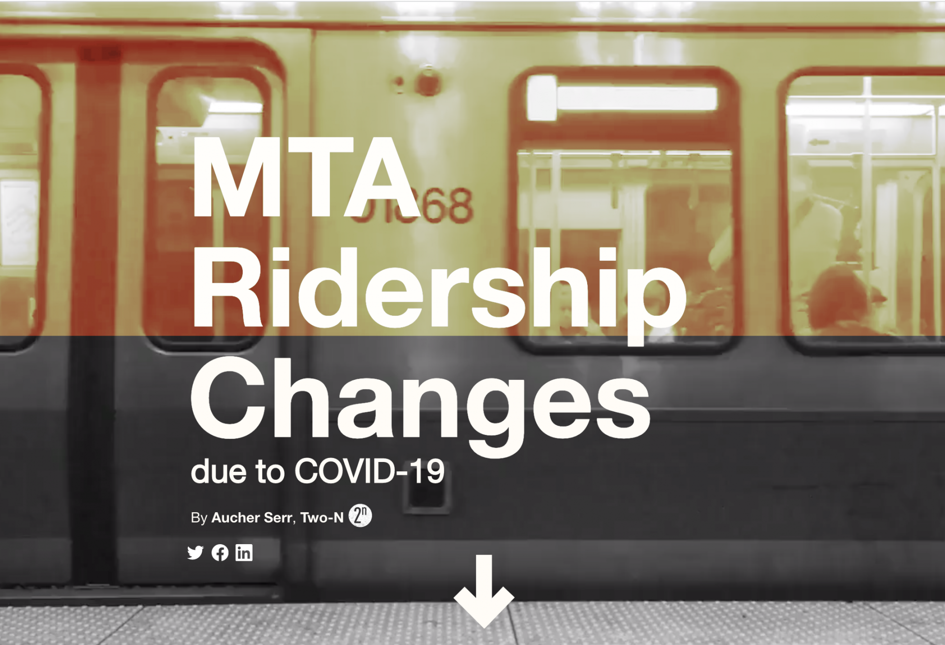 Vega Digital Awards Winner - MTA Ridership Changes due to Covid-19, TWO-N, Inc