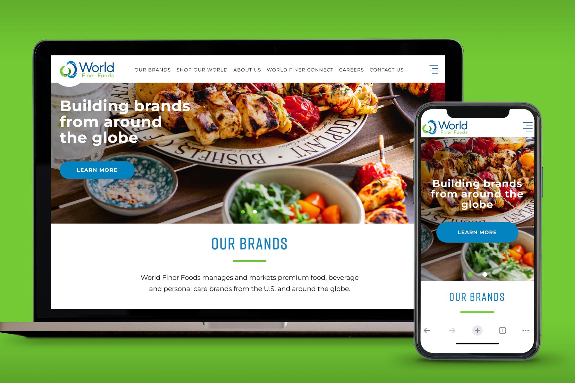 Vega Digital Awards Winner - World Finer Foods Website Redesign, QNY Creative