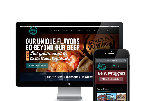 Appalachian Brewing Company Website, Jump Creative - Vega Website Awards Winner