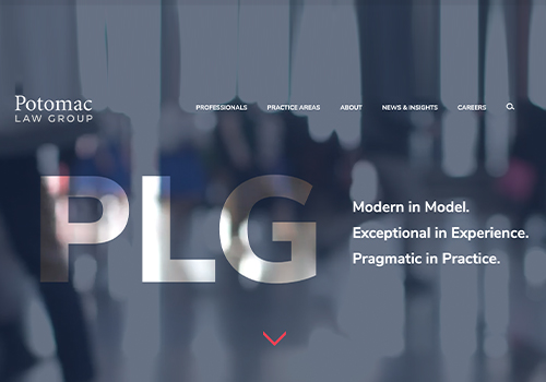 Potomac Law Website Design and Development, Firmseek - Vega Website Awards Winner