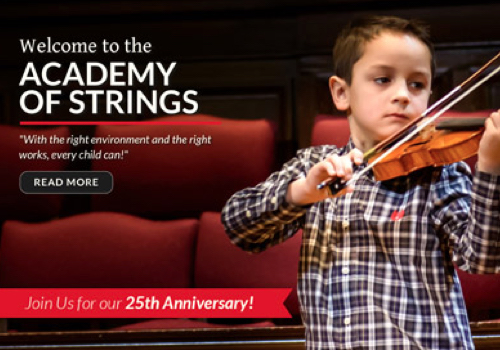 Academy of Strings, Stellar Studios - Vega Website Awards Winner