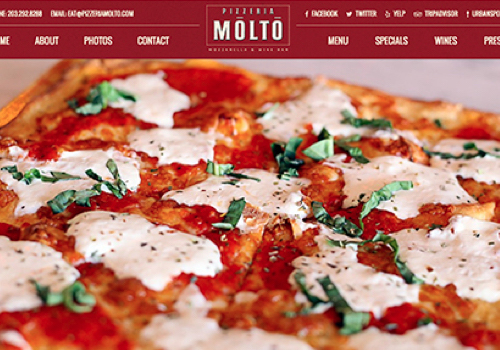 Pizzeria Molto, MSM DesignZ, Inc. - Vega Website Awards Winner