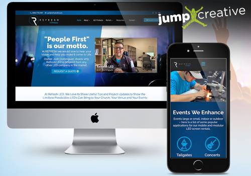 Refresh LED Website, Jump Creative - Vega Website Awards Winner