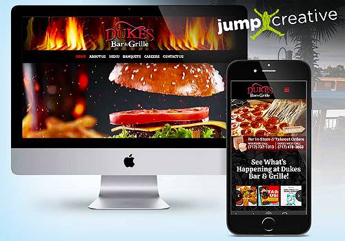 Dukes Bar and Grille Website, Jump Creative - Vega Website Awards Winner
