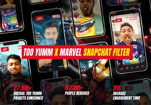 Vega Digital Awards Winner - Social Media (Campaign), Best Use of Filter / Lenses, Too Yumm X Marvel Kids AR campaign 