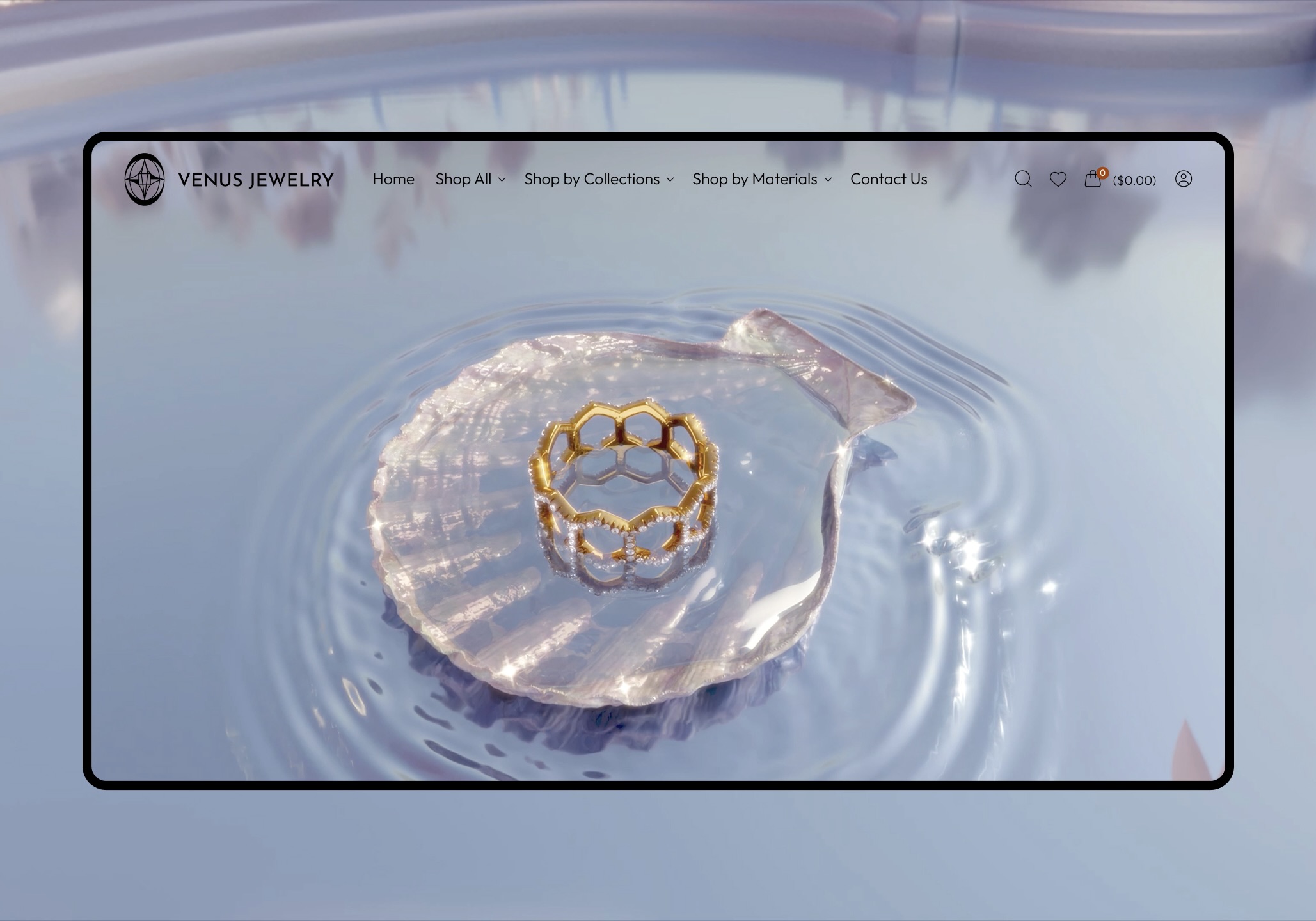 Vega Digital Awards Winner - Website & Mobile Sites (Single), E-Commerce, Venus Jewelry E-commerce Website Design