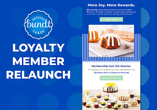Nothing Bundt Cakes Original Loyalty Member Relaunch, Zeta Global - Vega Website Awards Winner