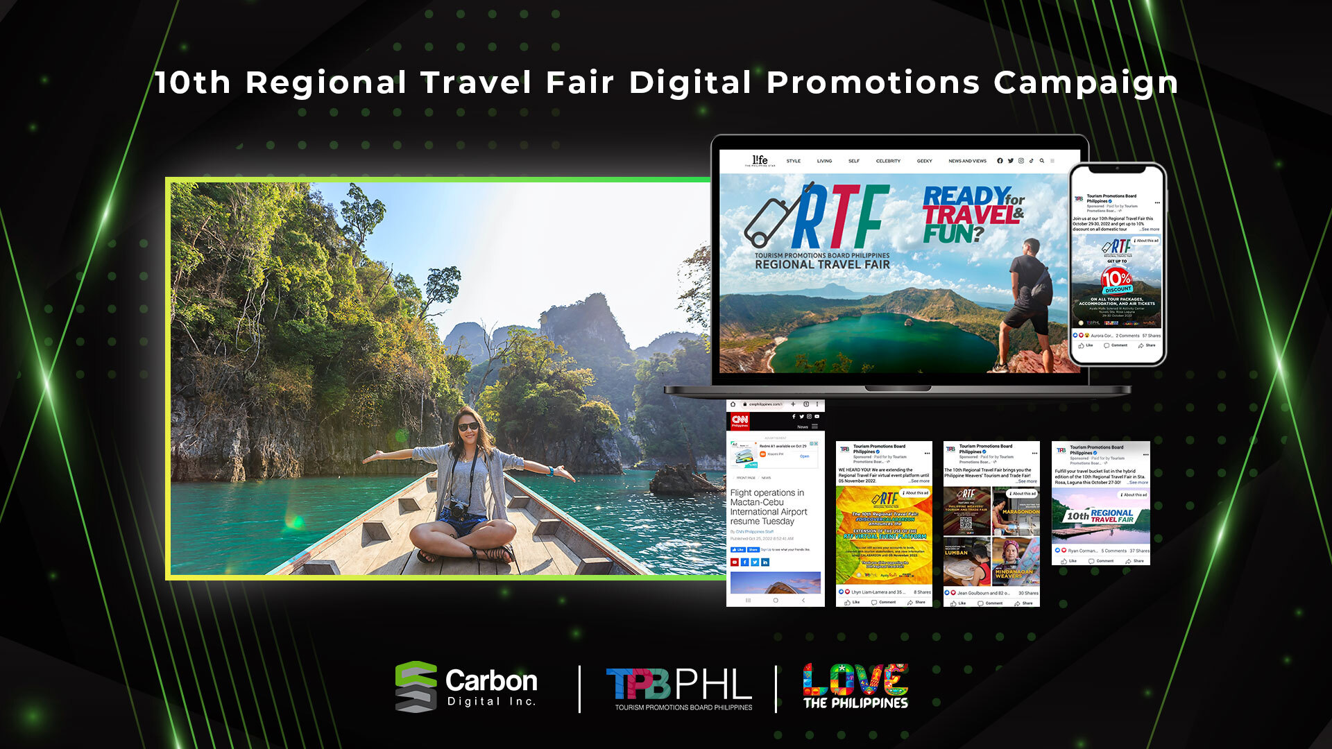 10th Regional Travel Fair Digital Promotions Campaign, CARBONDIGITAL, INC. - Vega Website Awards Winner
