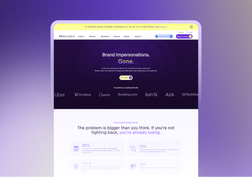 Bolster AI Homepage, Bolster Inc., - Vega Website Awards Winner