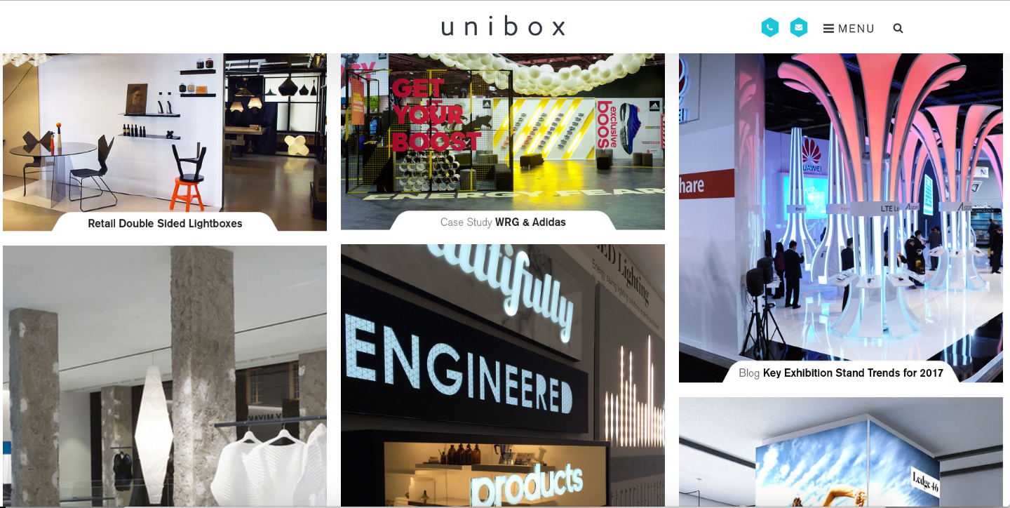 Vega Awards - Unibox new brand repositioning website
