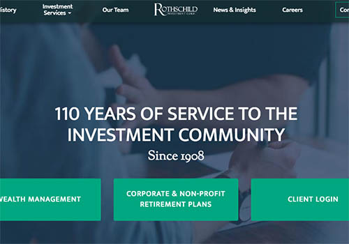 Rothschild Investment Website Design & Development, Clarity Partners, LLC - Vega Website Awards Winner