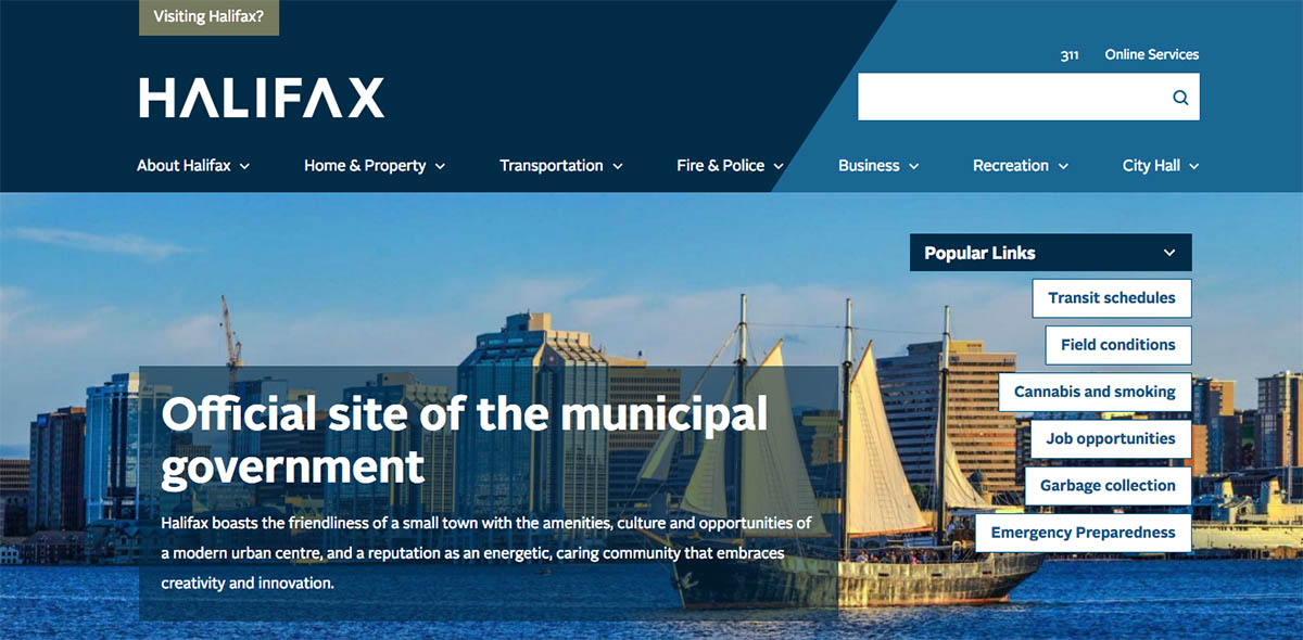 Vega Digital Awards Winner - Halifax Regional Municipality Website